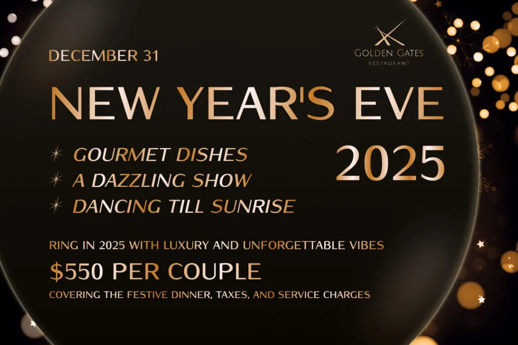 New Year's Eve Celebration 2025 at Golden Gates Restaurant in Northeast Philadelphia